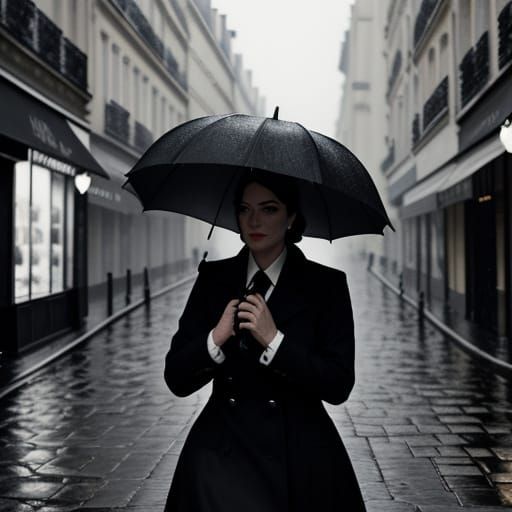 Parisian Woman in Film Noir Style, 1936