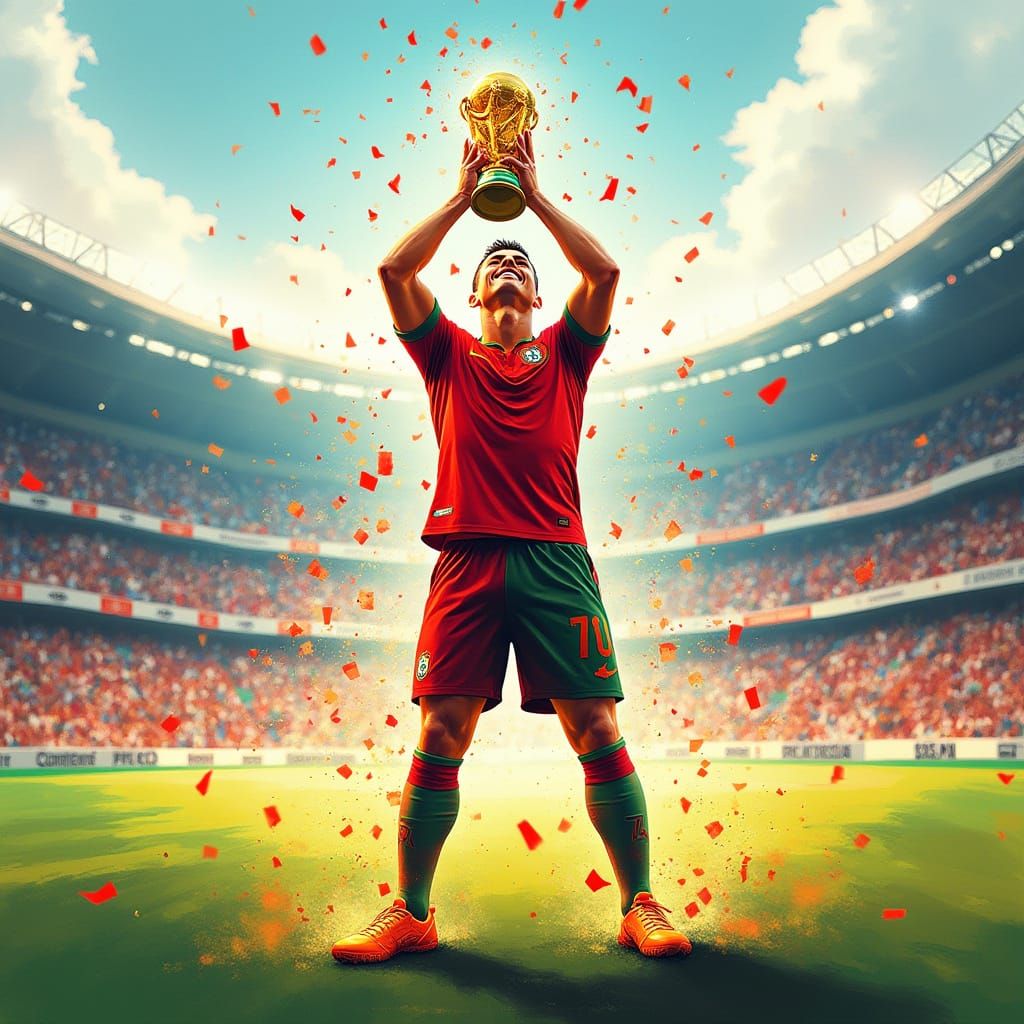 Soccer Icon Triumphs: A Vibrant Celebration