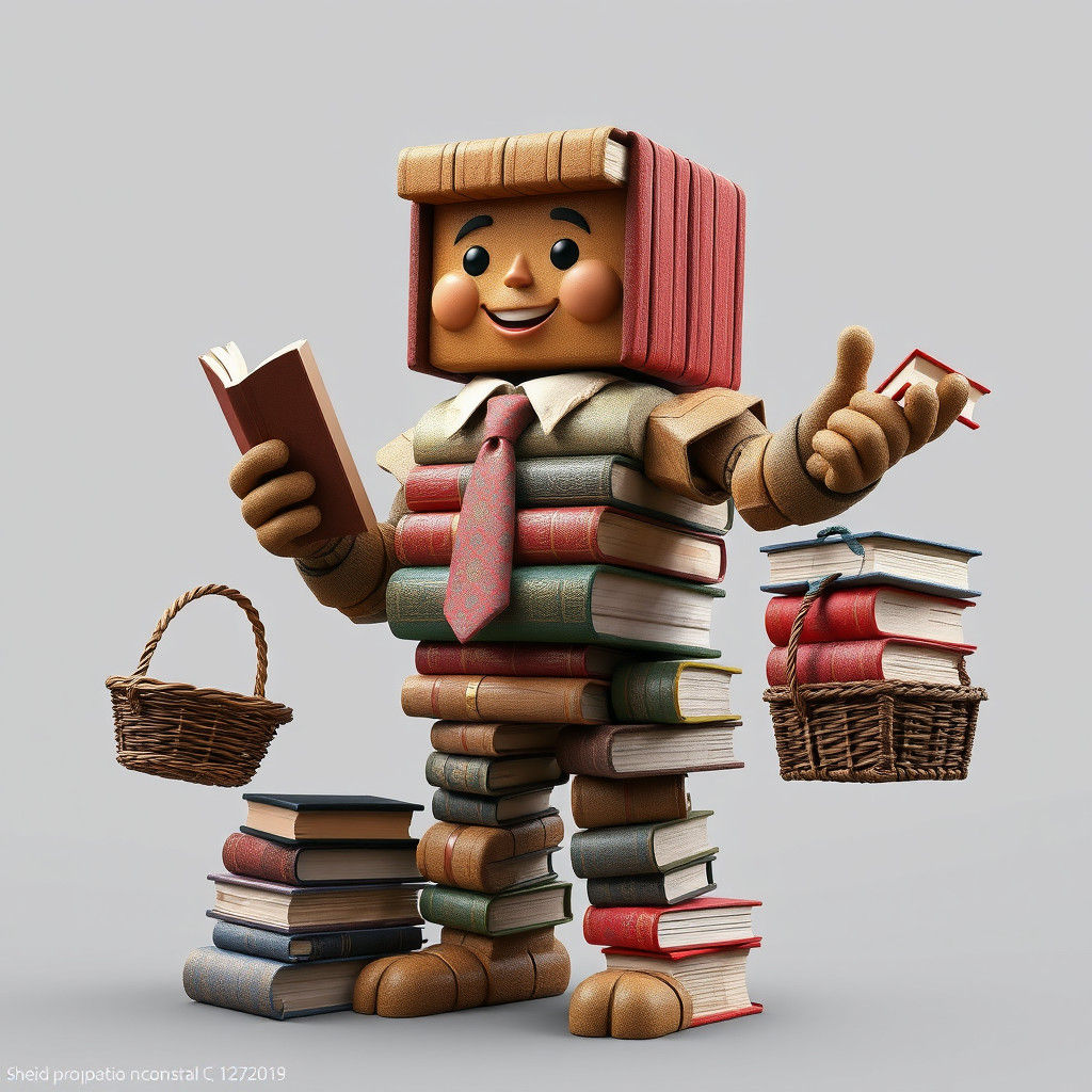 Book Person: Whimsical 3D Book Creature