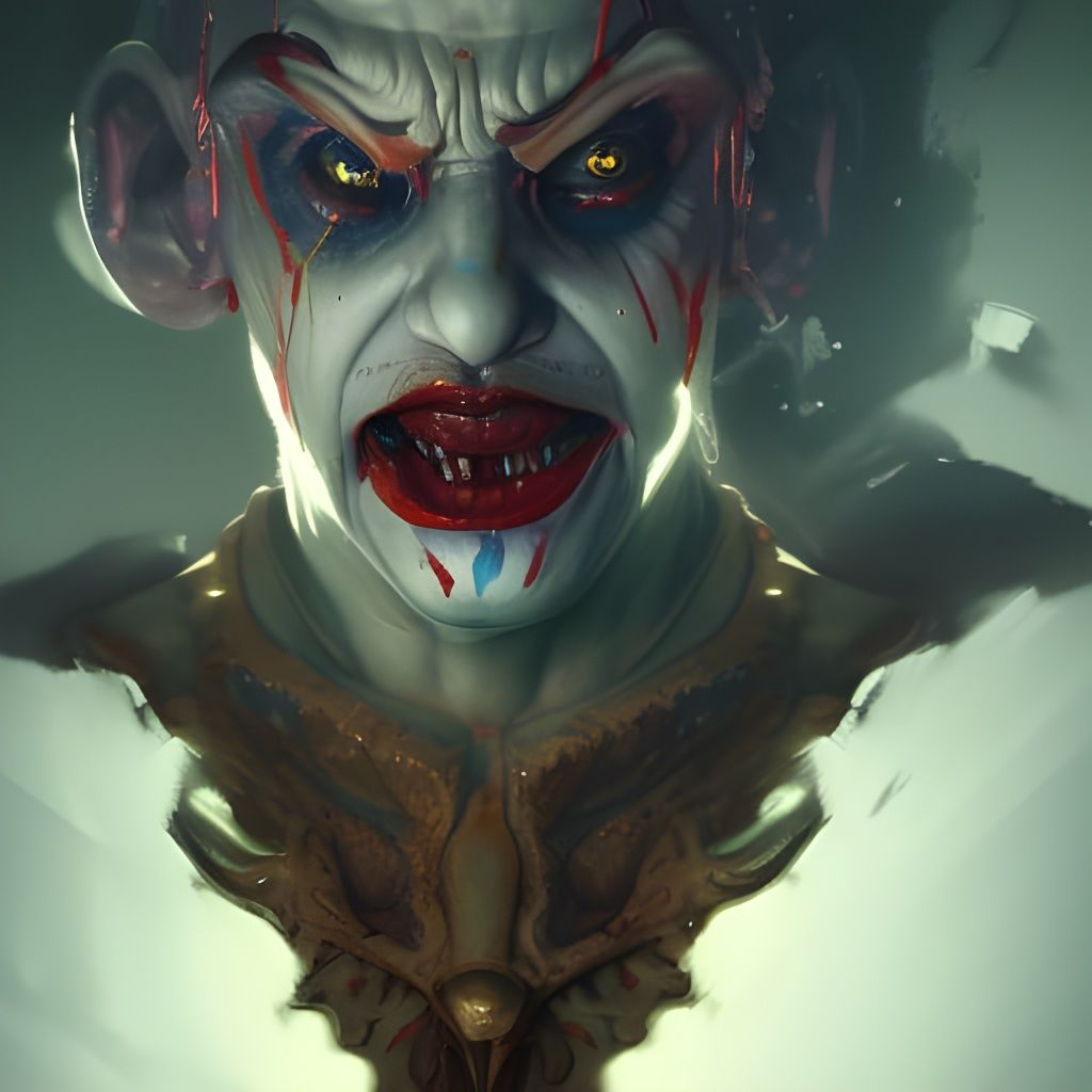 Hyperdetailed Clown Demon Portrait in Unreal Engine 5