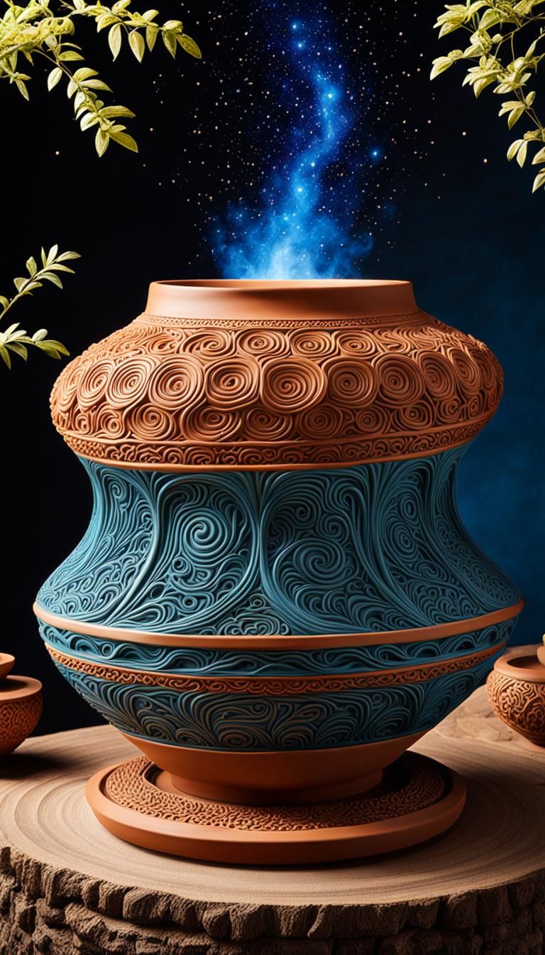 Eccentric Clay Pottery - incense burner of space