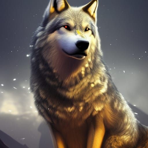 K-9 Wolf in Paris: Detailed Matte Painting