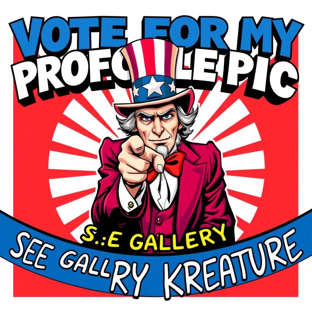 Vibrant Uncle Sam in Patriotic Attire, Pointing Directly at ...