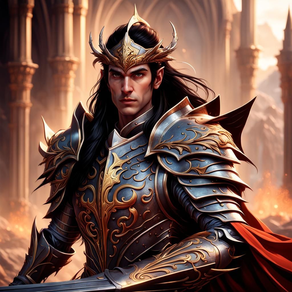 Feanor in Armor: Detailed Matte Painting