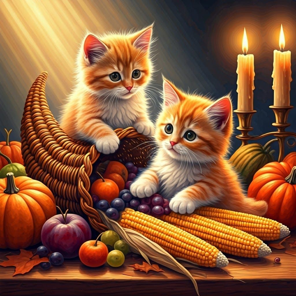 Kittens in Cornucopia Wonderland