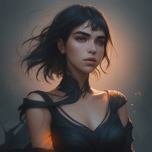 Sultry Pop Star Illuminated by Vibrant Futuristic Light