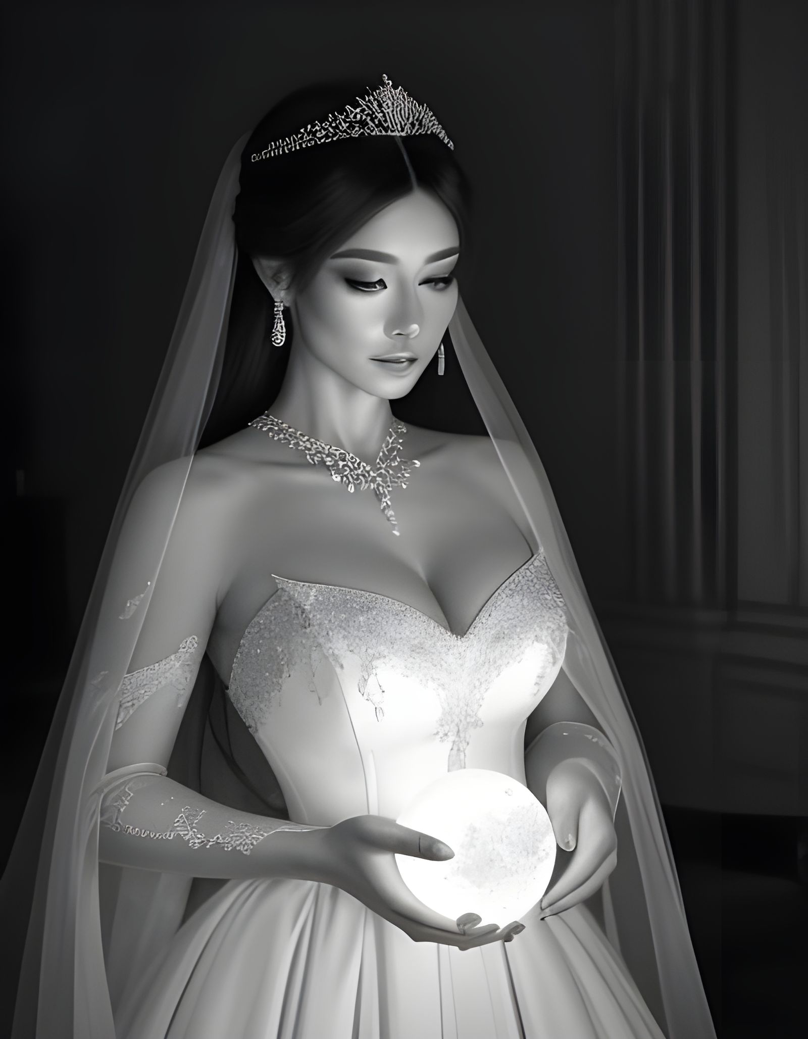 Confident Siren in Chiaroscuro Evening