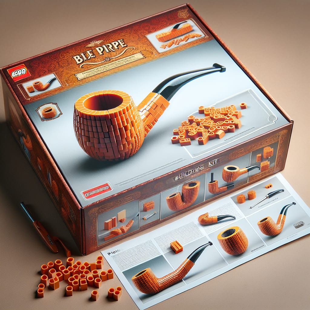 Orange Brick Pipe Building Kit in Original Box