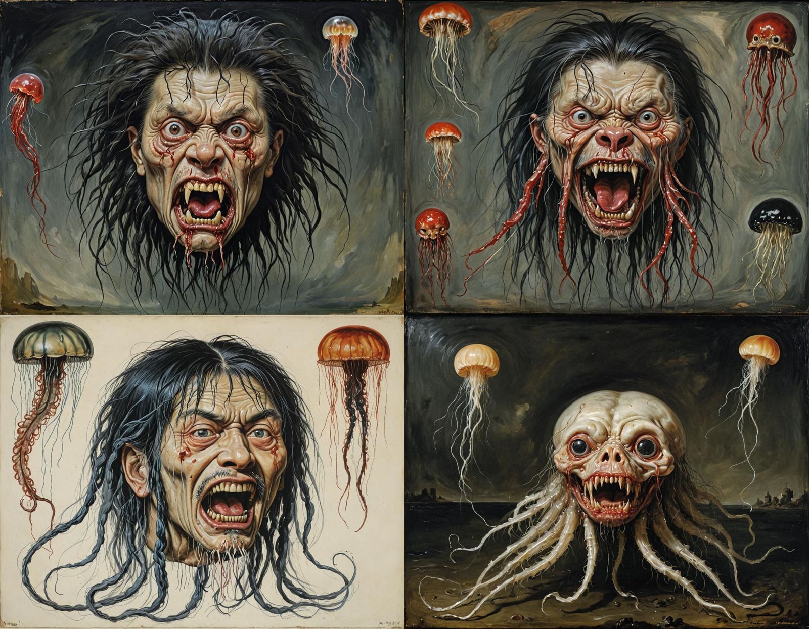 Surreal Hybrid Creature in Expressionist Style