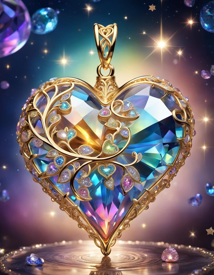 Crystal heart necklace