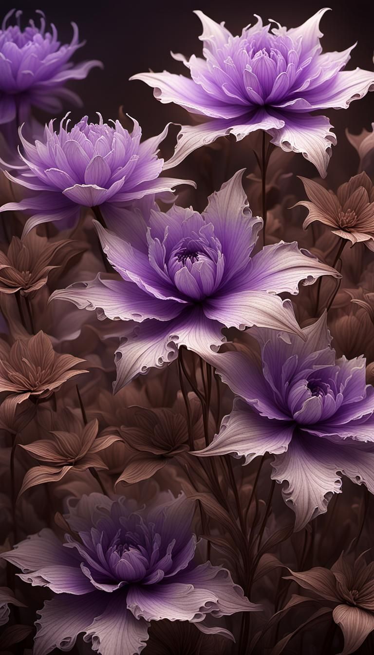 Ethereal Floral Art in Fantasy Style