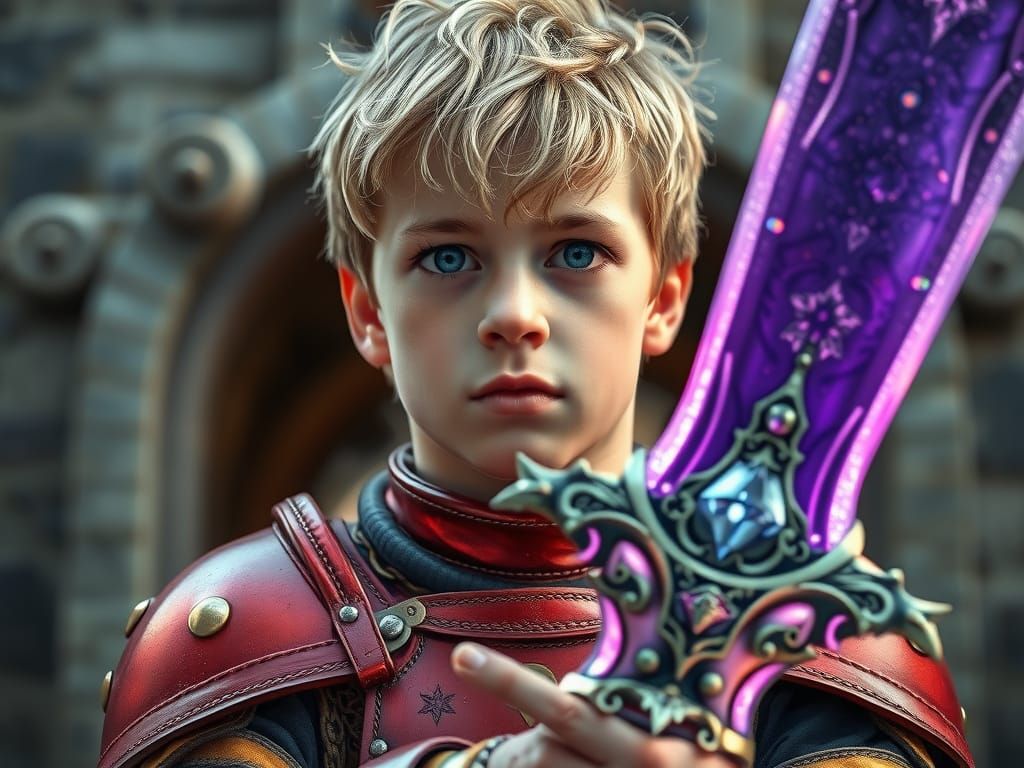 Medieval Knight with Unyielding Determination