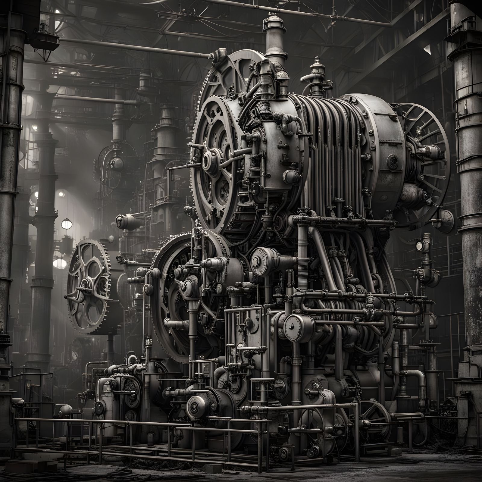 Industrial Decay in a Forgotten Factory, Steampunk Horror