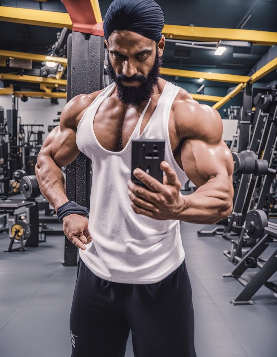Sikh bodybuilder