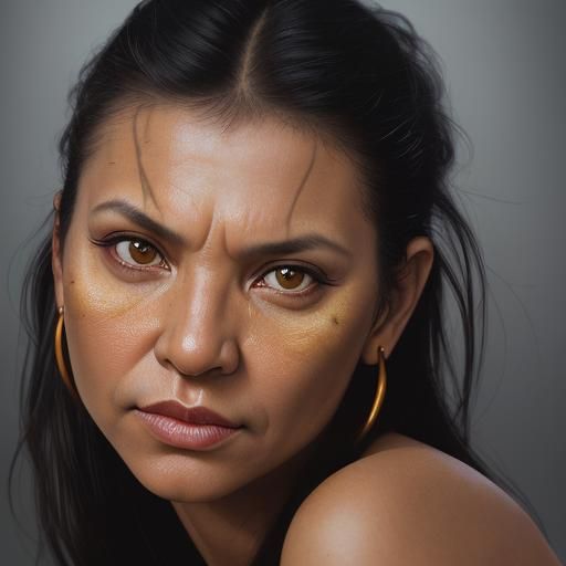 Scorpion Woman Portrait in Professional Photography Style