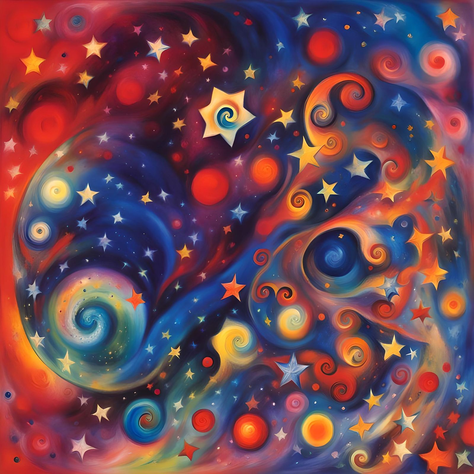 Chagall-esque Maelstrom of Flowing Stars