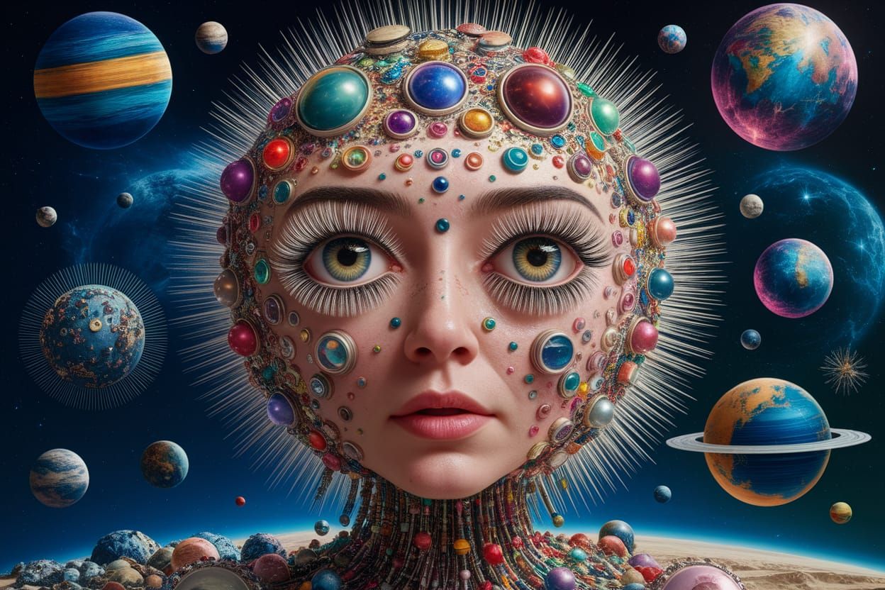 Upcycled, Hand-Me-Down, Assemblage Fabric of the Universe Li...