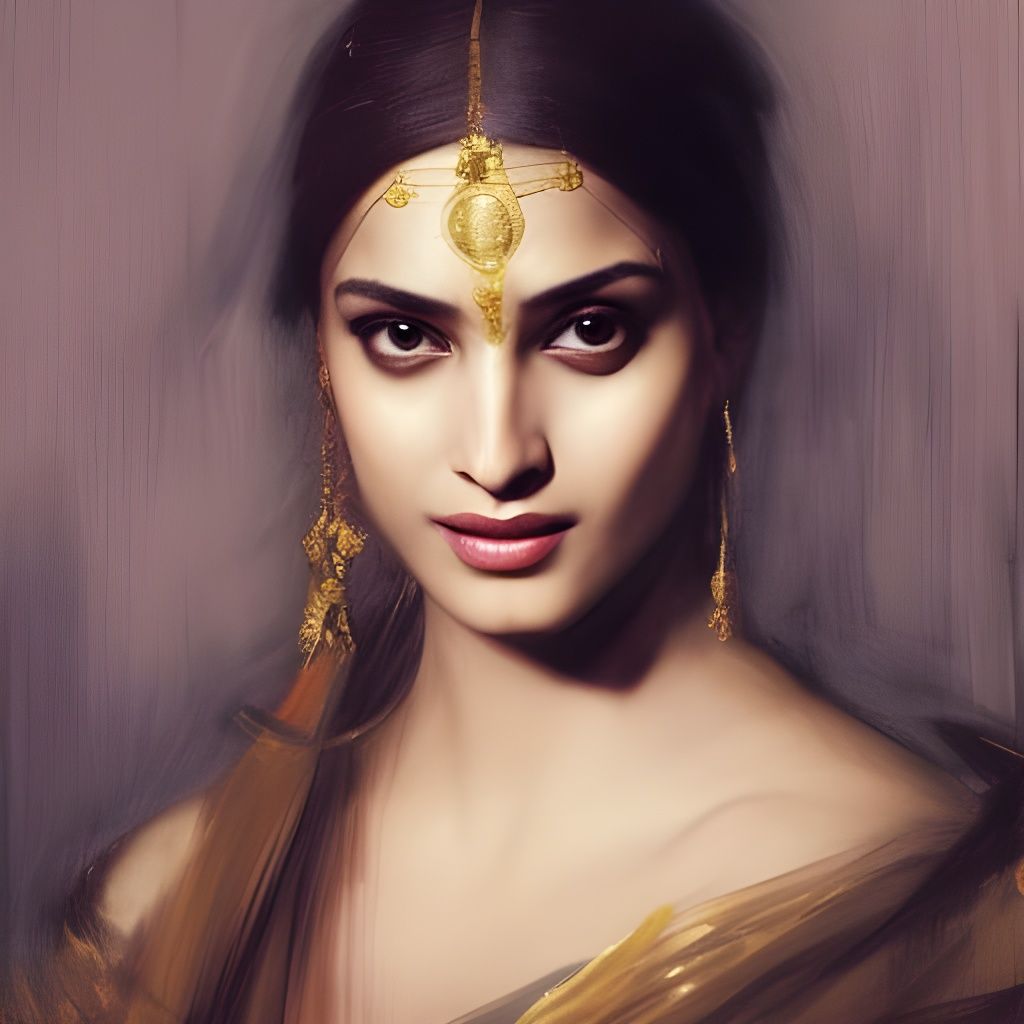 Enchantress Circe Portrait in Renaissance Style
