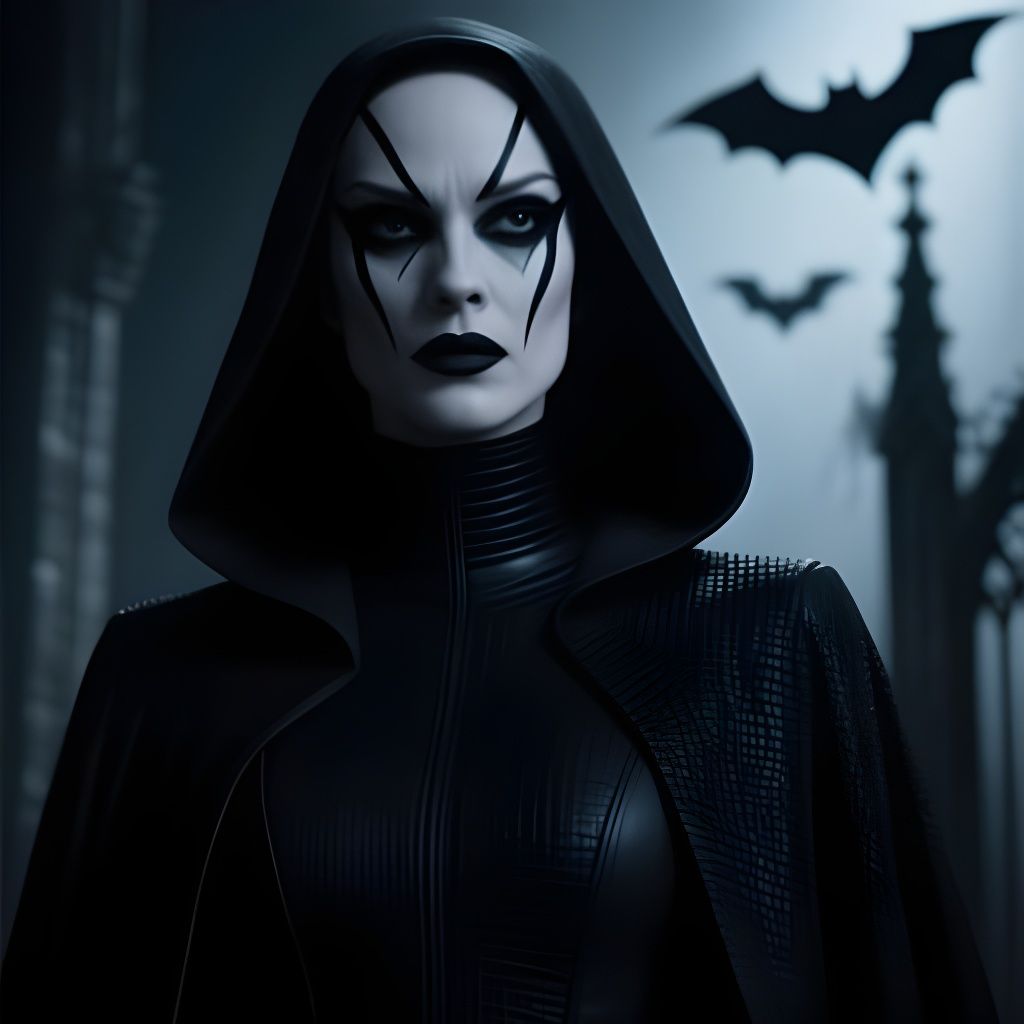 Menacing Cinematic Portrait of Talia al Ghul