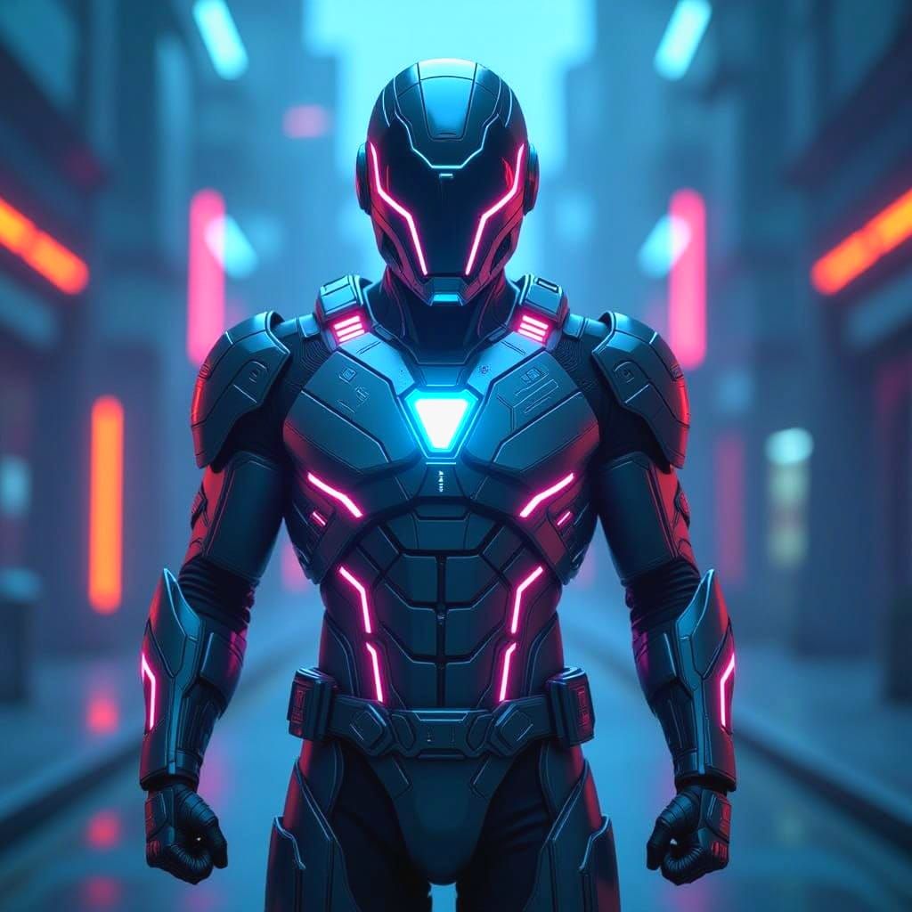 Superheroes in Ultra Hi-Tech Suits with Weapons