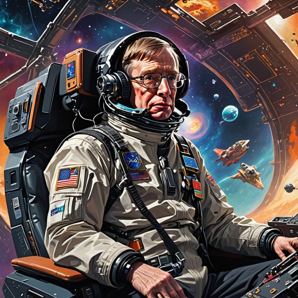 Stephen Hawking Pilots Spaceship to Alien War