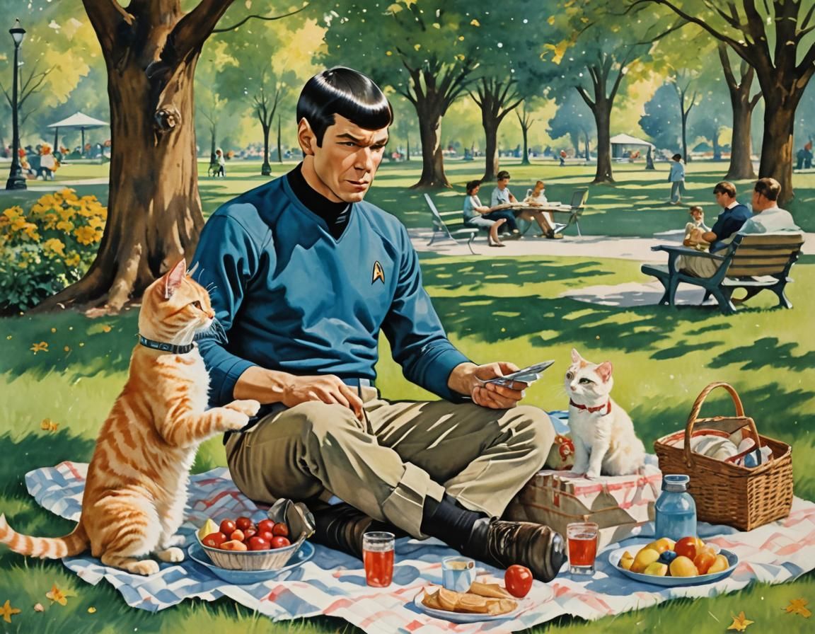 Spock's Picnic: A Watercolor Masterpiece