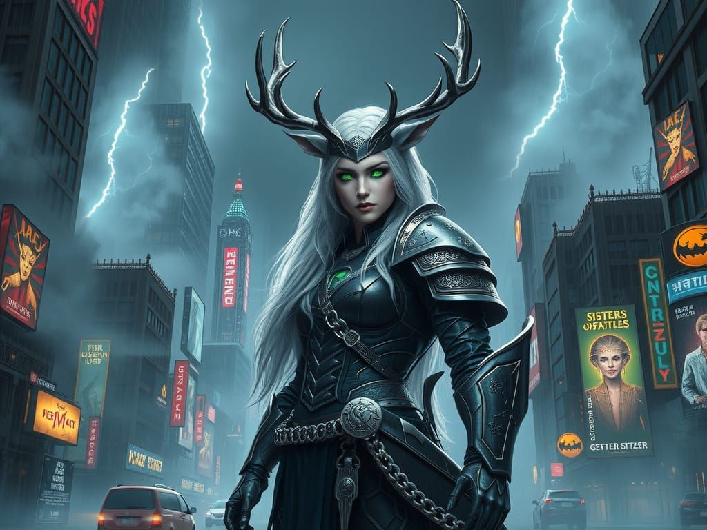 Aasimar Warrior in Sisters of Battle Armor, Standing Amidst ...