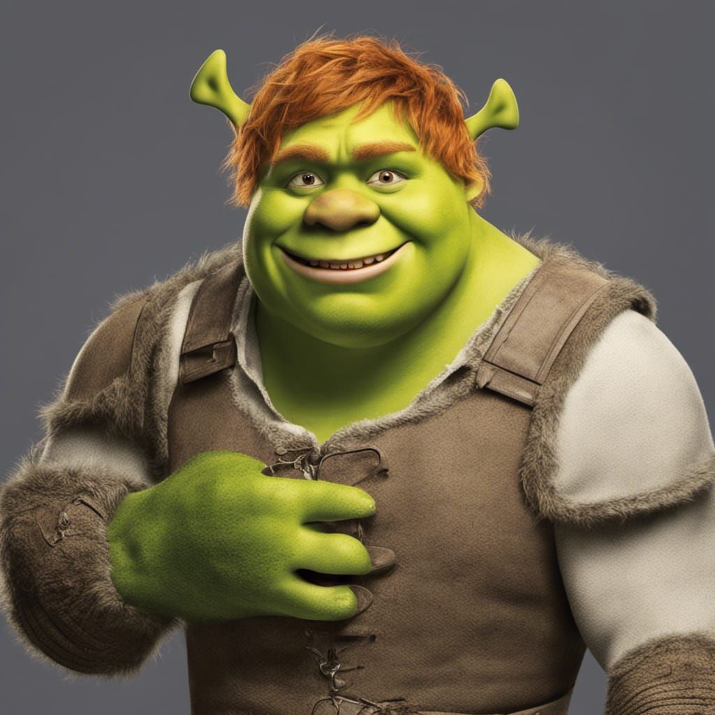 Ed Sheeran as Shrek: An AI Interpretation