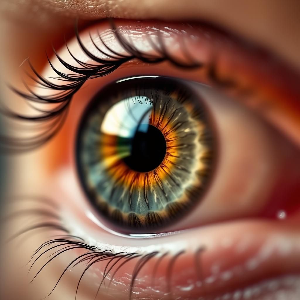 Macro Portrait of Human Eyeball in High Definition