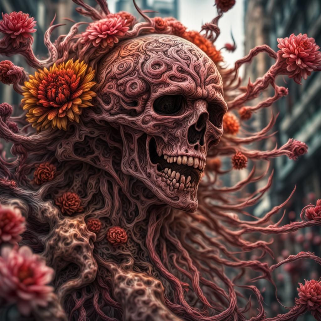 Hyperdetailed Flower of Carnage in HDR