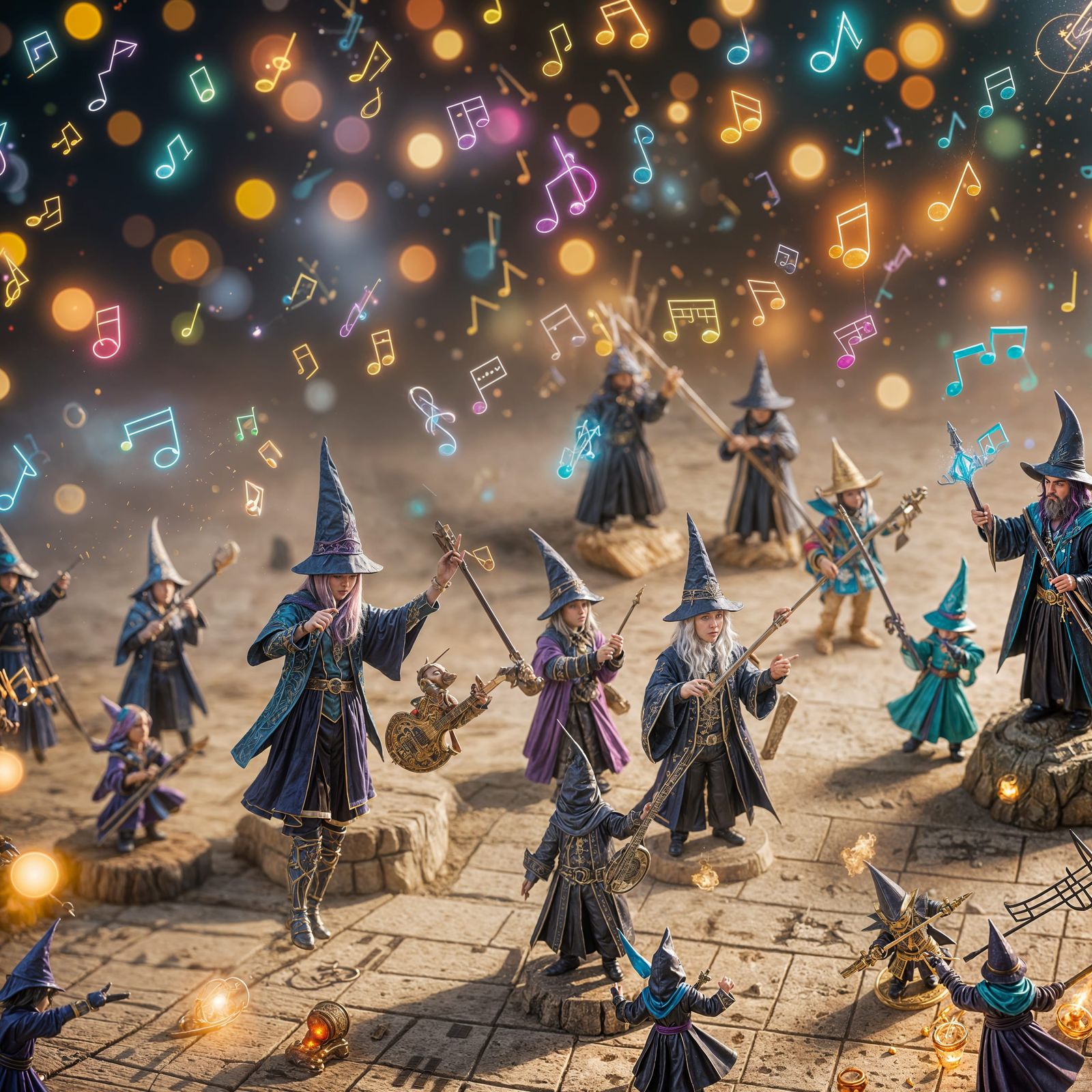 Epic Wizard Battle with Musical Magic