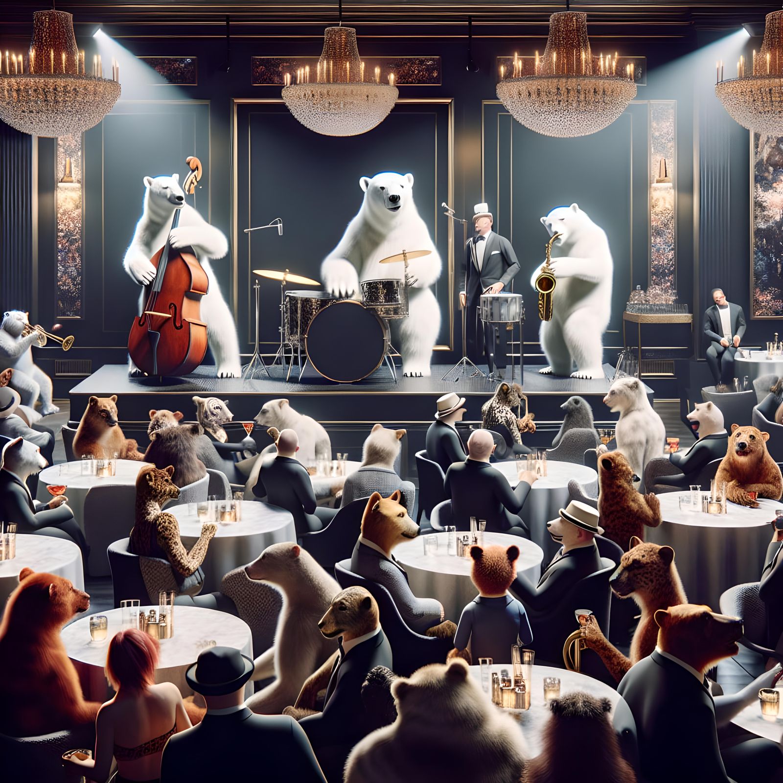 Polar Bear Jazz Band in Swanky Nightclub