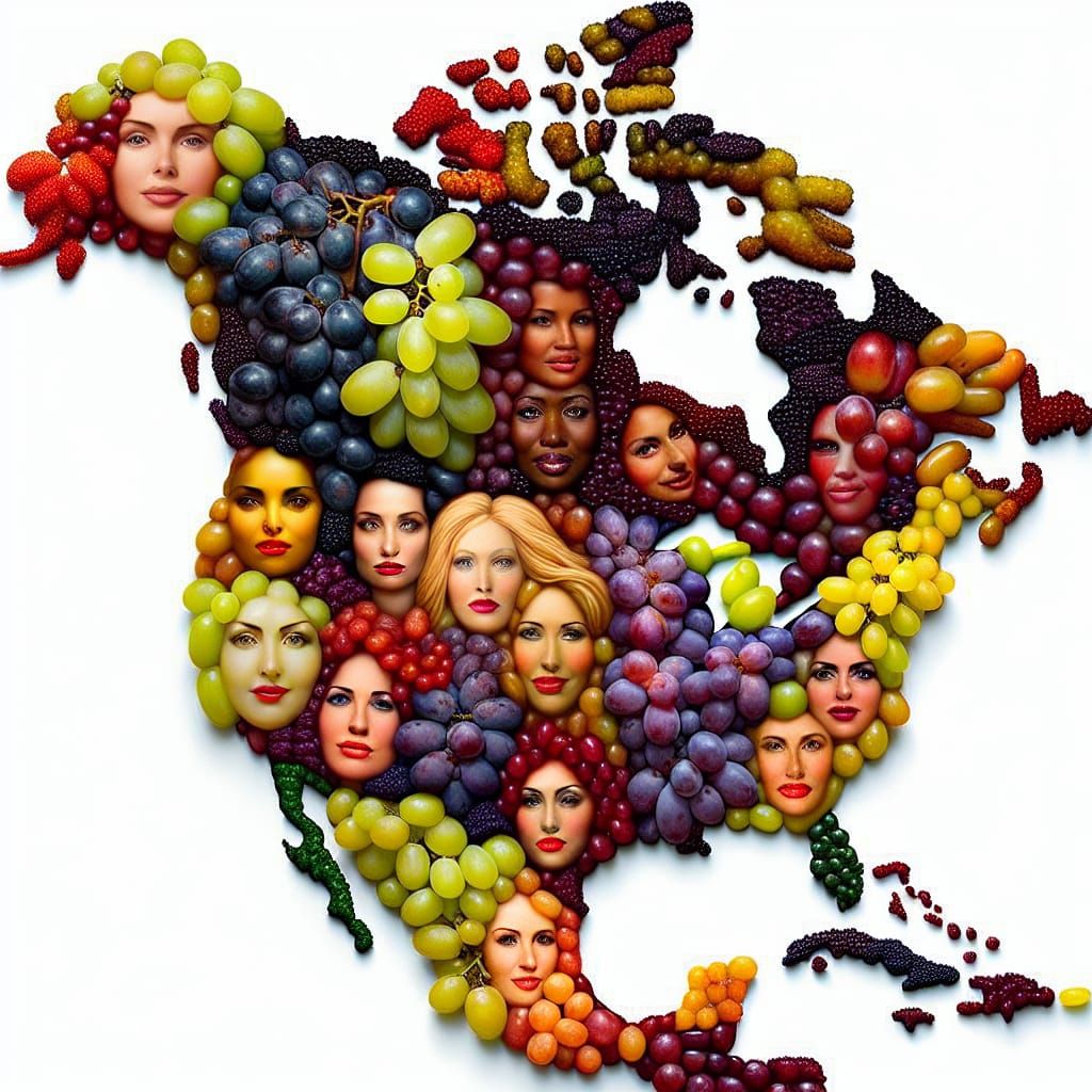 Diverse Women as Grapes Unite Americas in Vibrant Celebratio...