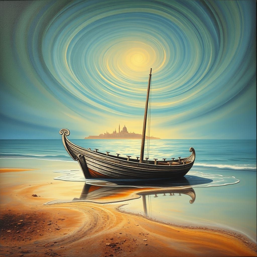 Surreal Abandoned Seaport of Portus Pisanus, Shrouded in Gol...