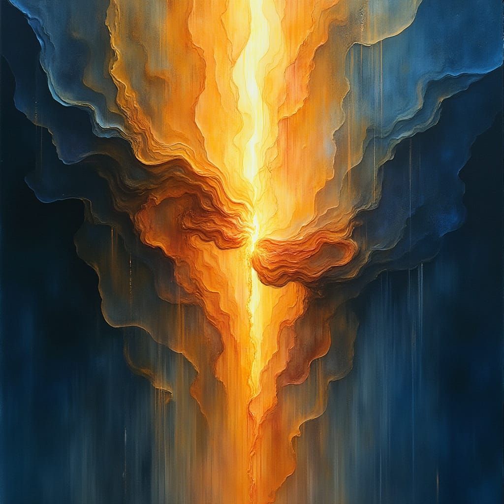 Surreal Mixed Media Masterpiece of Divine Illumination