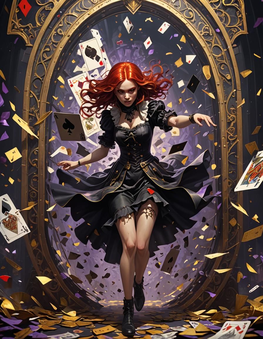 Queen of Spades Card: Dark Fantasy Concept Art