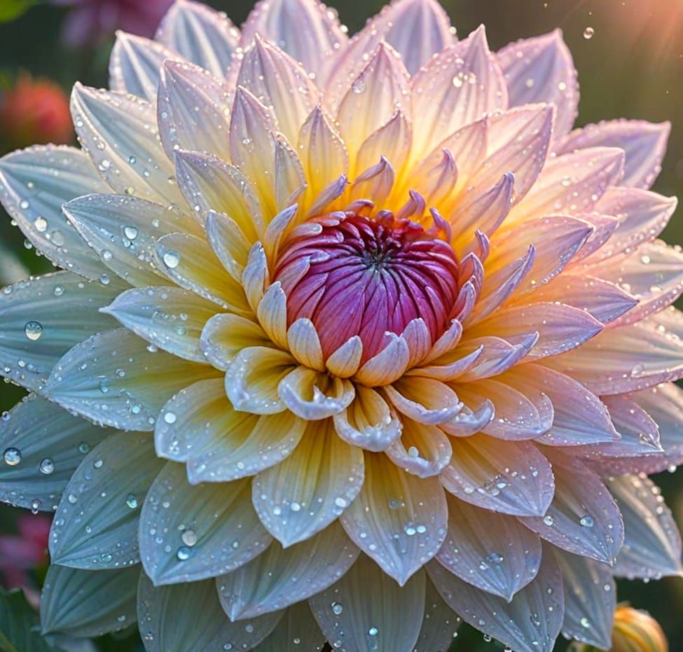 Surreal Dahlia Blooms in Ethereal Light