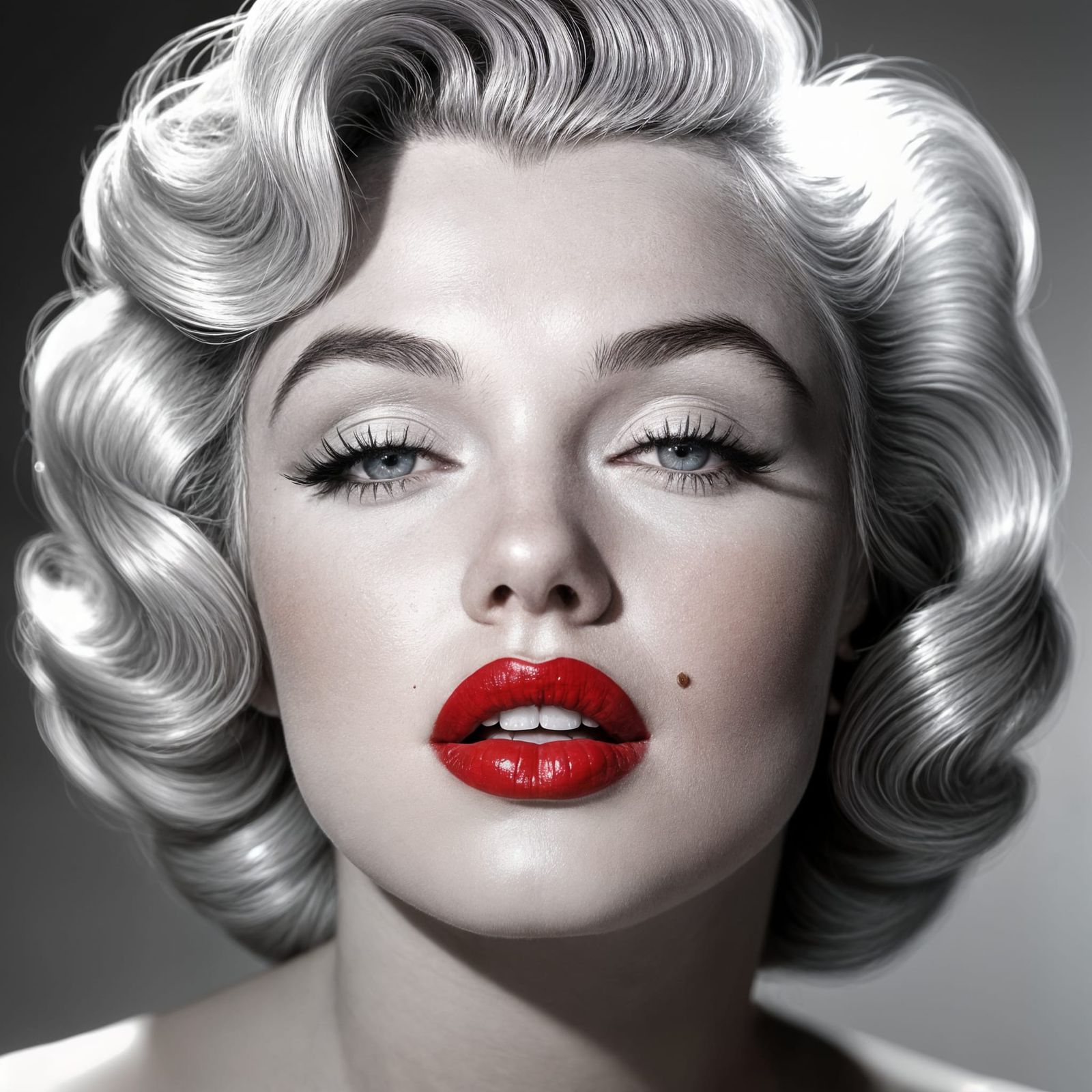Stunning Black and White Marilyn Monroe Pin Up Portrait