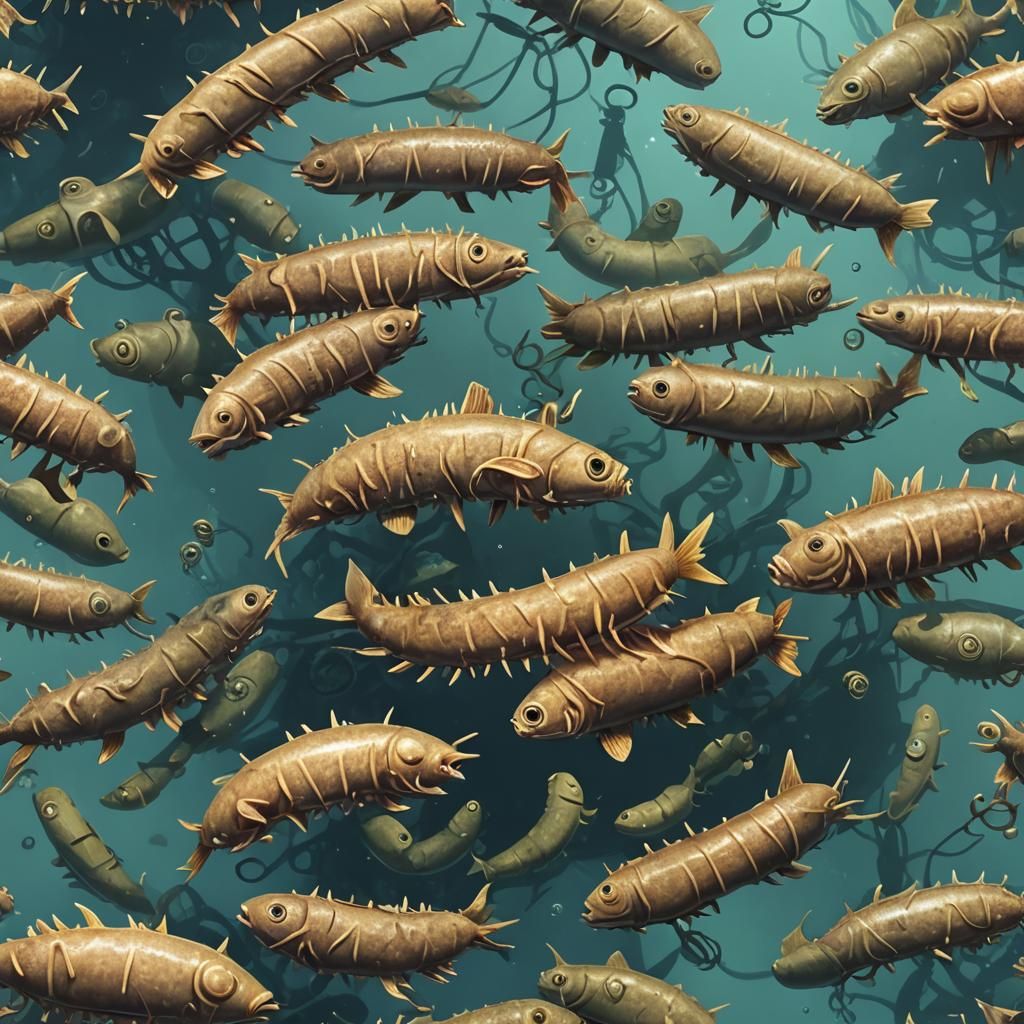 Sausage Link Teeth Underwater Creature