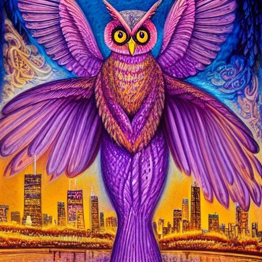 Purple Owl Waits for a Plane: Magical Realism
