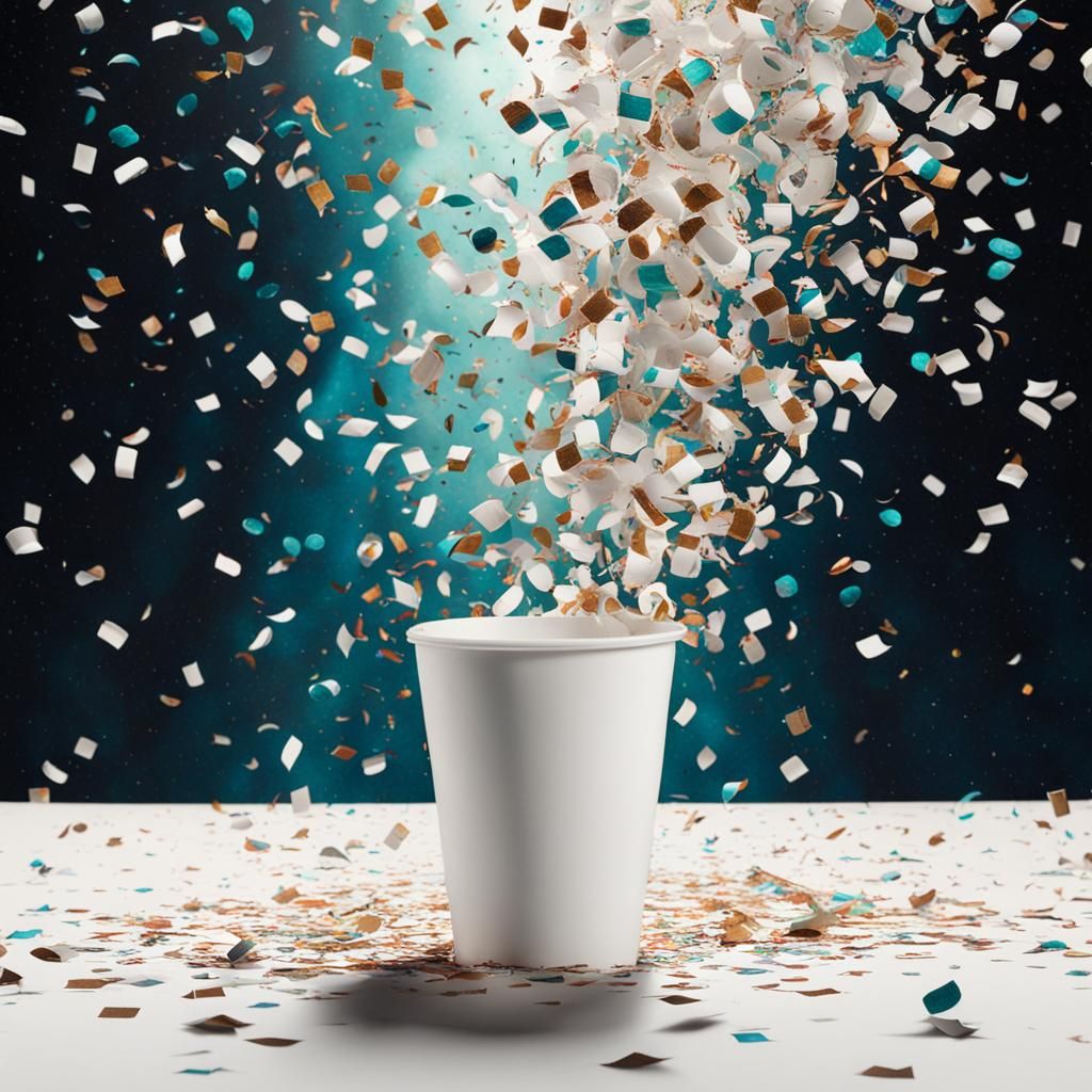 a confetti explosion