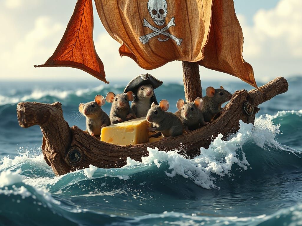 Swashbuckling Mouse Pirates Sail the High Seas