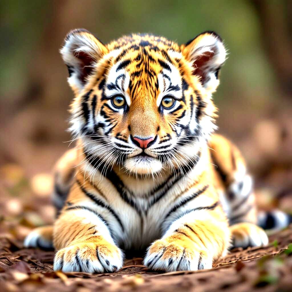 Adorable Baby Tiger Cub Photo