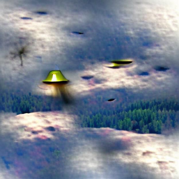 UFO Encounters in Forest Clearing