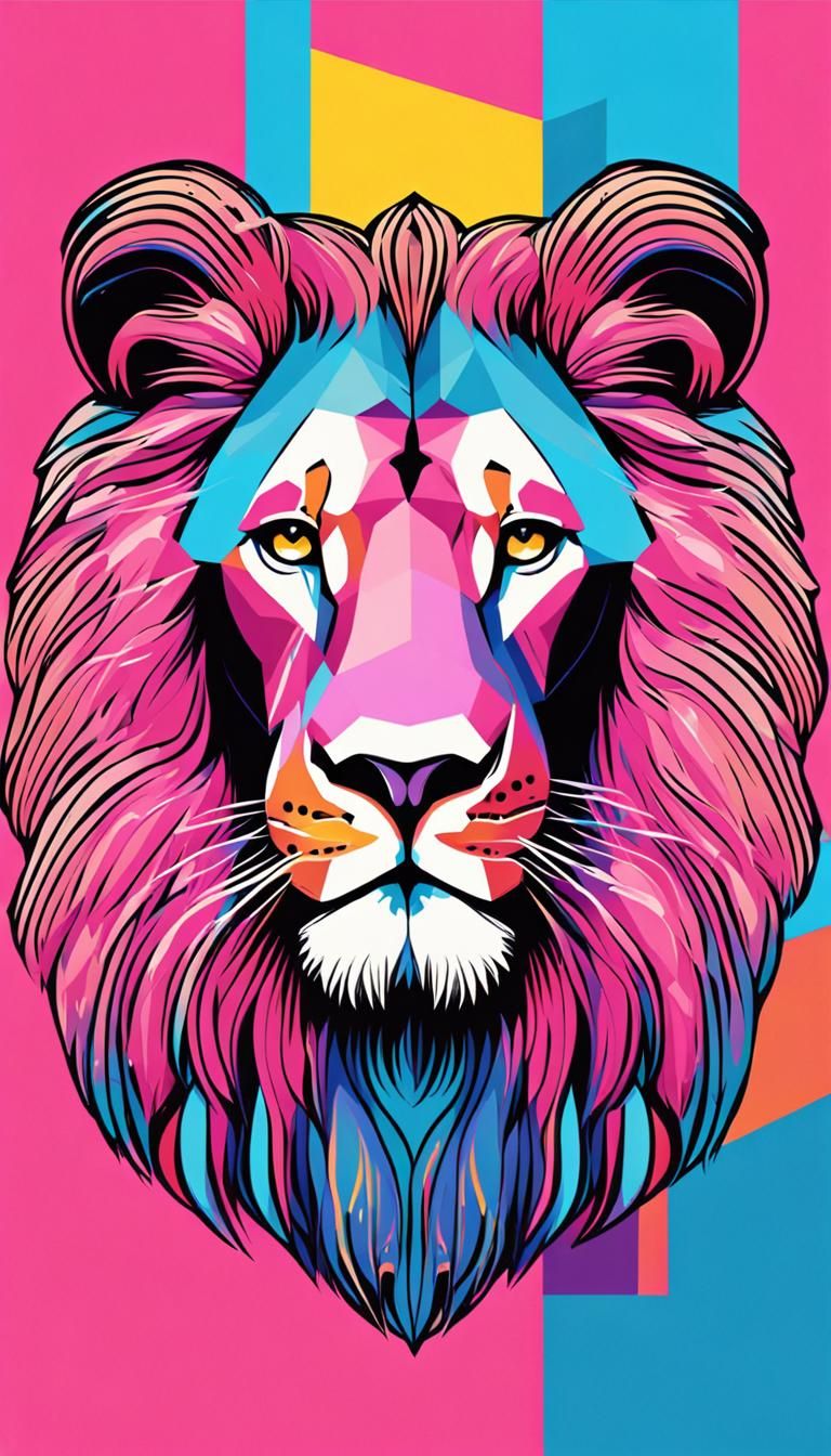 Leo Zodiac Sign in Pop Art Style