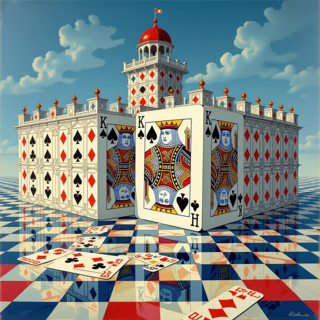 Playing Card Prison Surreal Art