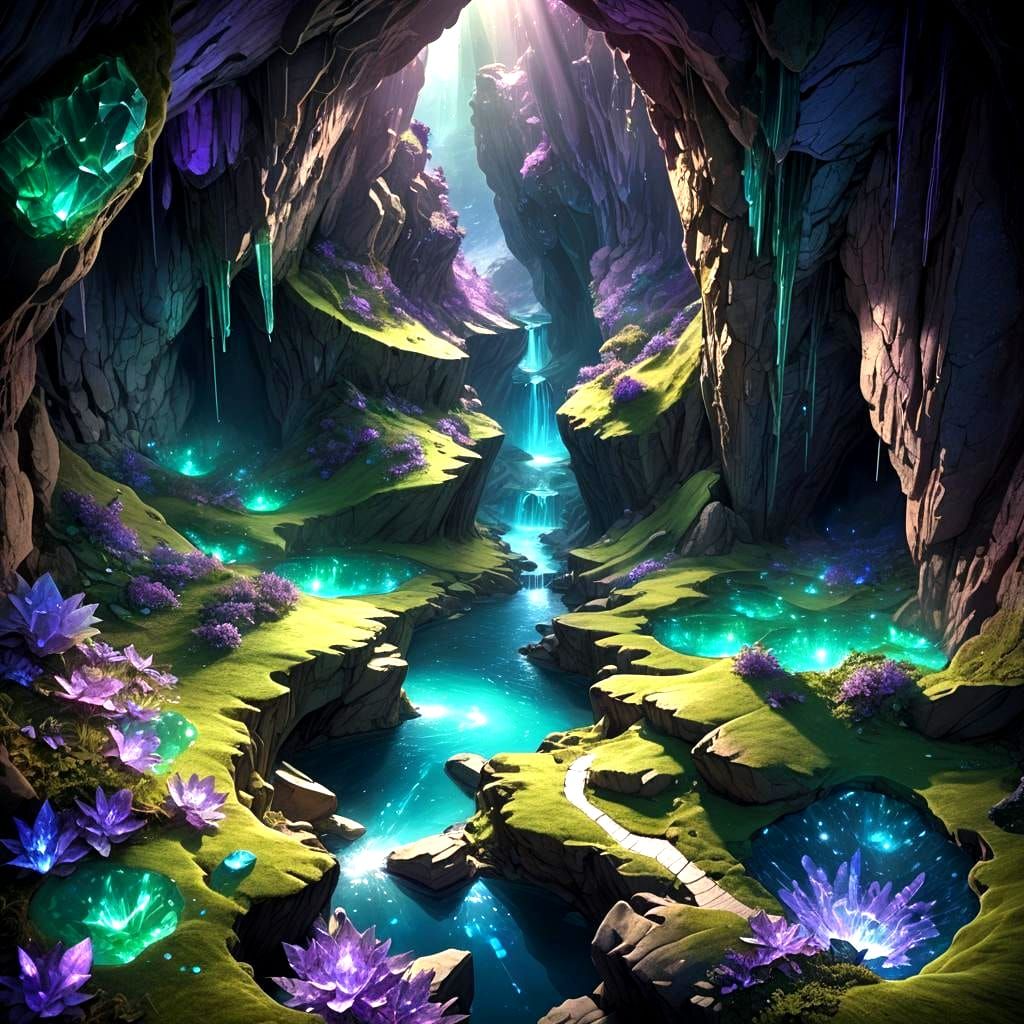 Luminescent Crystals in a Deep Color Cavern