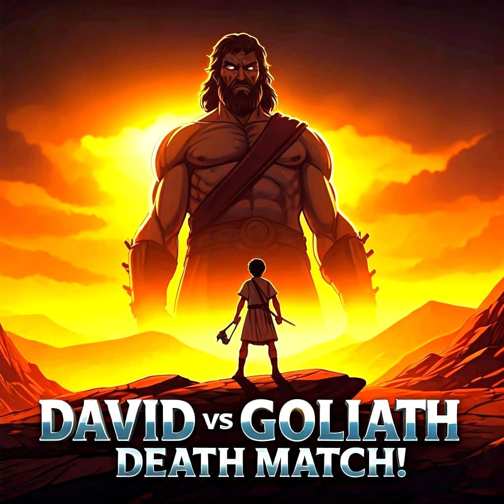 David Confronts Goliath in Epic Anime Battle