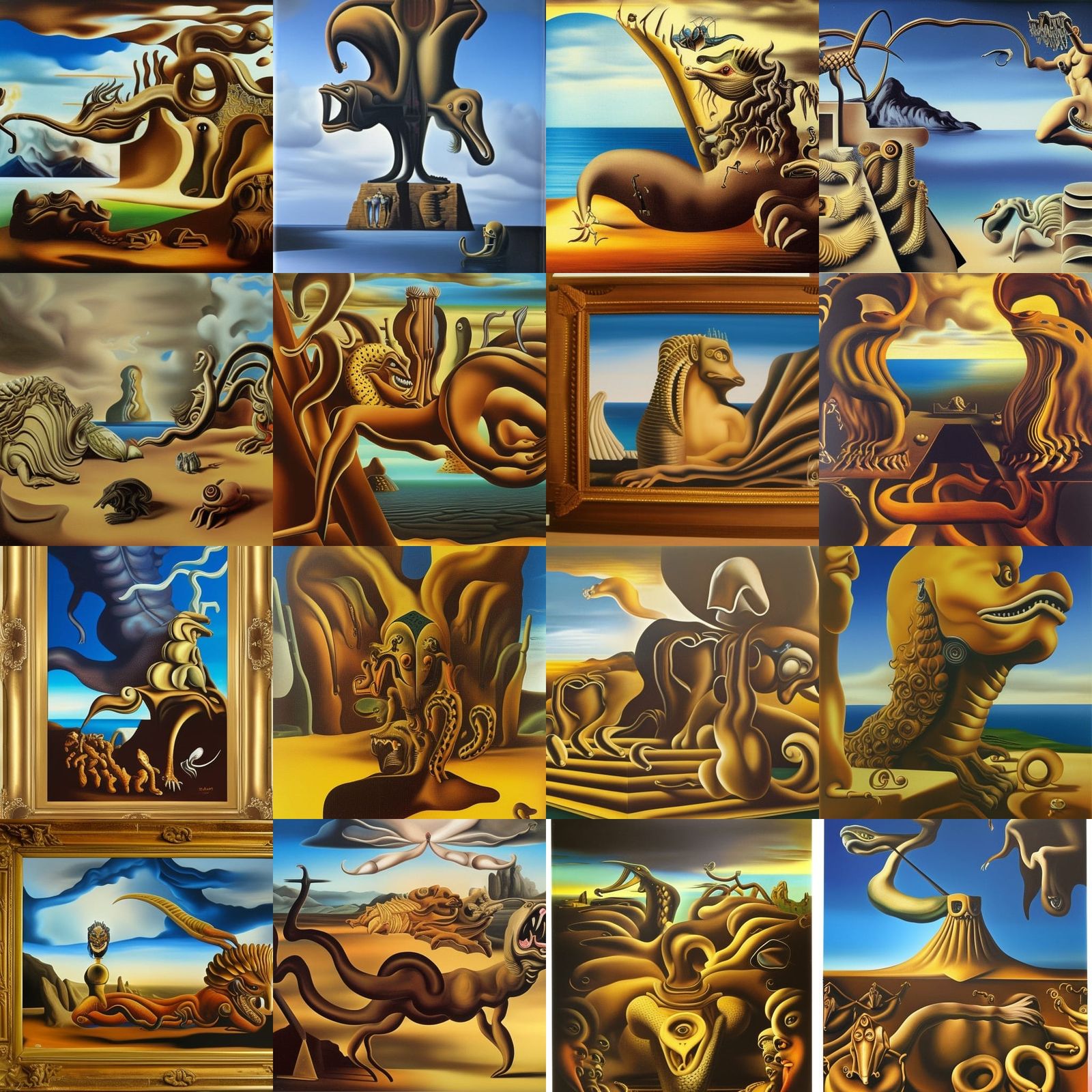 Echidna, Typhon, and Mythological Monsters in a Surrealist S...