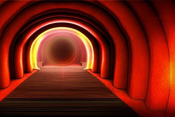 Entrance to Hell: Photorealistic Detailed Oil Painting